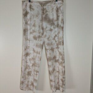 London Jeans for Victoria Secret Beige Midrise Tie-dye Pants EUC Size 8